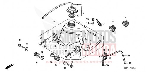 RESERVOIR A CARBURANT CR80RY de 2000